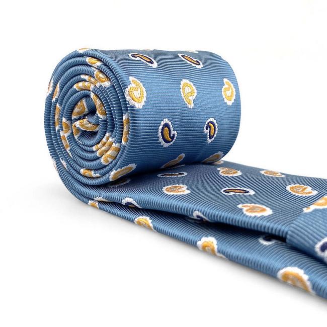 shlax & wing B48 Royal Blue Paisley Mens Neckties Set Fashion Pocket Square Extra Long Size Business Wedding Grandes ahorros