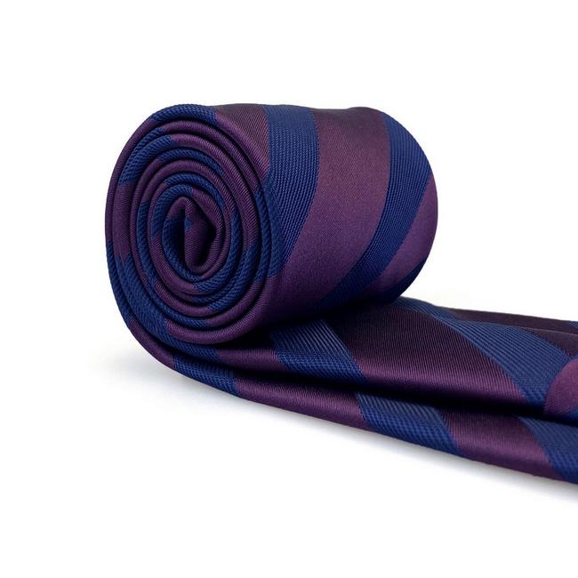 shlax & wing B49 Grape Purple Navy Blue Striped Mens Neckties Pocket Square Set Fashion Party 63″ Classic Skinny Necktie Rebajas de fin de temporada