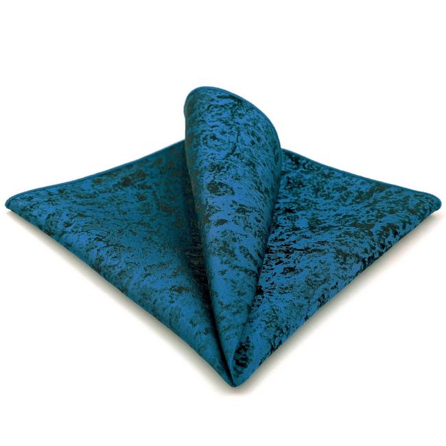 shlax & wing AH41 Dark Teal Pattern Mens Pocket Square Luxury Novelty Gift Accessories Party Handkerchief Rebajas de fábrica
