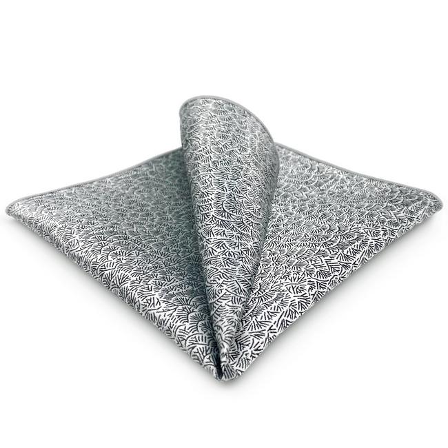 shlax & wing AH43 White Black Pattern Mens Pocket Square Fashion Dress Unique Accessory Handkerchief Los más vendidos