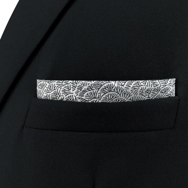 shlax & wing AH43 White Black Pattern Mens Pocket Square Fashion Dress Unique Accessory Handkerchief Los más vendidos