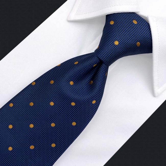 shlax & wing B54 Blue Polka Dots Mens Neckties Pocket Square Set Classic Fashion Business Extra Long Size Tienda