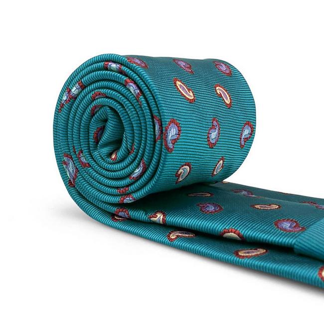 shlax & wing B58 Blue Green Paisley Mens Neckties Set Fashion Pocket Square Extra Long Size Business Wedding Rebajas online