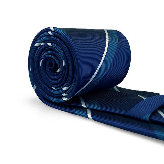 shlax & wing B59 Blue Striped Mens Neckties Pocket Square Set Fashion Party 63″ Classic Skinny Necktie Business Rebajas top