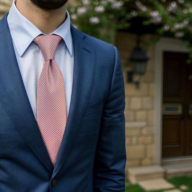 shlax & wing B60 Gray Orange Houndstooth Mens Neckties Pocket Square Set Fashion Party 63″ Classic Skinny Necktie Envío gratis