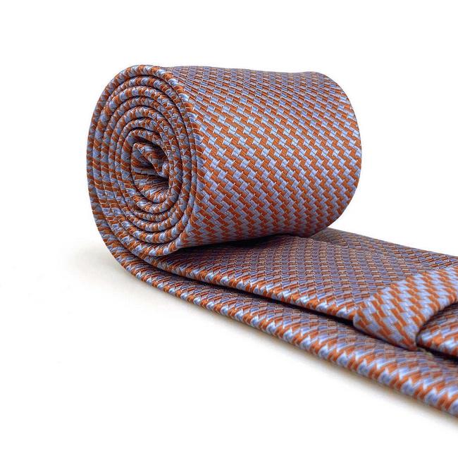 shlax & wing B60 Gray Orange Houndstooth Mens Neckties Pocket Square Set Fashion Party 63″ Classic Skinny Necktie Envío gratis