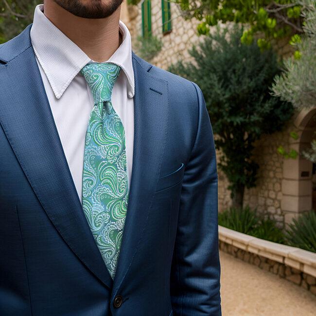 shlax & wing B61 Aqua Geometric Mens Neckties Pocket Square Set Classic Fashion Wedding Extra Long Size Oferta especial
