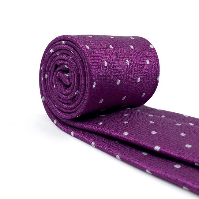 shlax & wing B63 Dark Magenta Purple Dots Mens Neckties Pocket Square Set Classic Fashion Wedding Extra Long Size Últimos 3 días