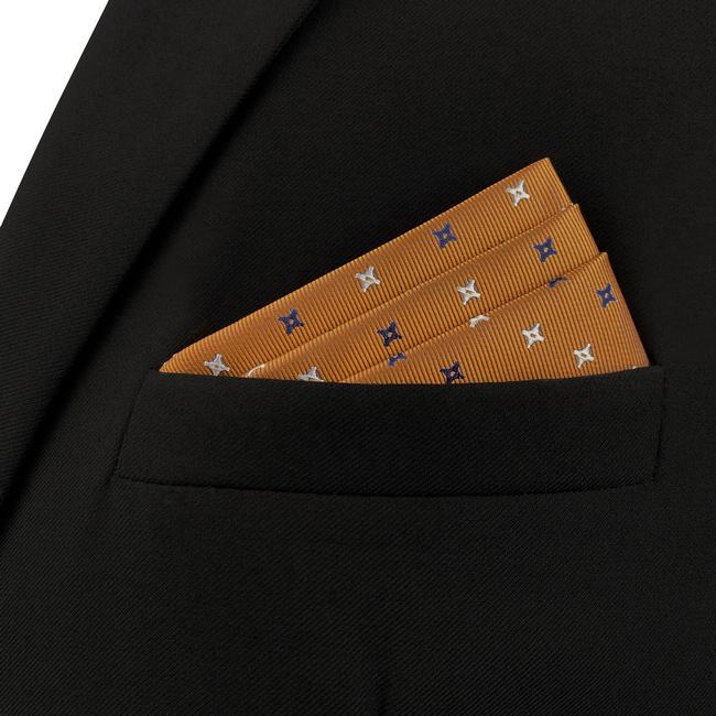 shlax & wing AH46 Orange Floral Mens Pocket Square Wedding Classic Handkerchief Gift Business Fashion ÚLTIMAS EDICIONES