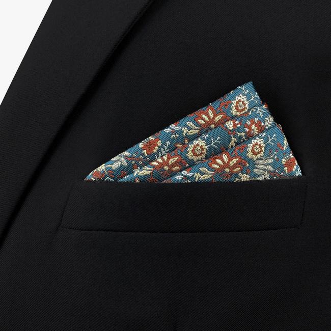 shlax & wing AH52 Seaweed Green Floral Mens Pocket Square Classic Dress Party Fashion Handkerchief Oferta especial de fábrica