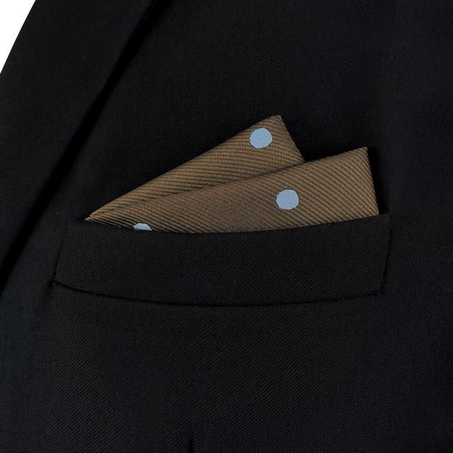 shlax & wing AH54 Brown Dots Mens Pocket Square Fashion Classic Wedding Business Handkerchief Solo queda un día