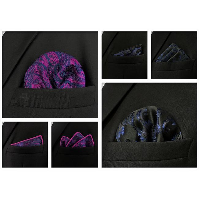 shlax & wing 5 Pieces Assorted Fashion Mens Pocket Square Classic Handkerchiefs Set 2-61 Envío internacional gratuito