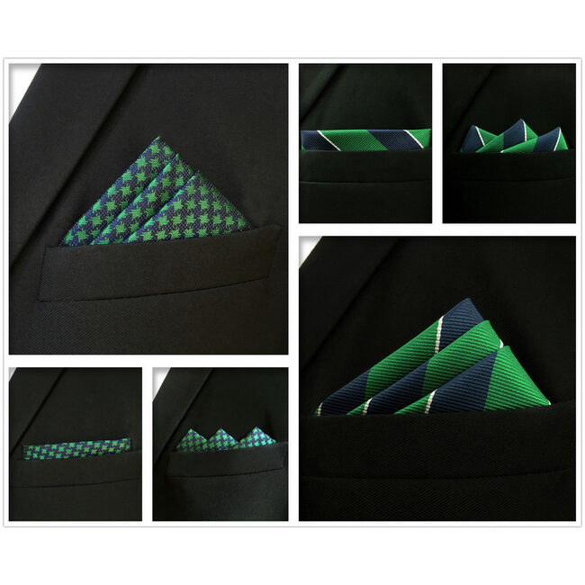 shlax & wing 5 Pieces Assorted Fashion Mens Pocket Square Classic Handkerchiefs Set 2-66 Ahorra y exporta