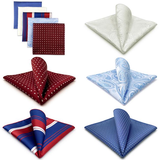 shlax & wing 5 Pieces Mens Pocket Square Assorted Fashion Gift Classic Handkerchiefs Set 1-68 Precios de Black Friday