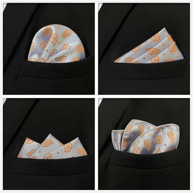 shlax & wing 5 Pieces Mens Pocket Square Assorted Fashion Gift Classic Handkerchiefs Set 2-102 En oferta