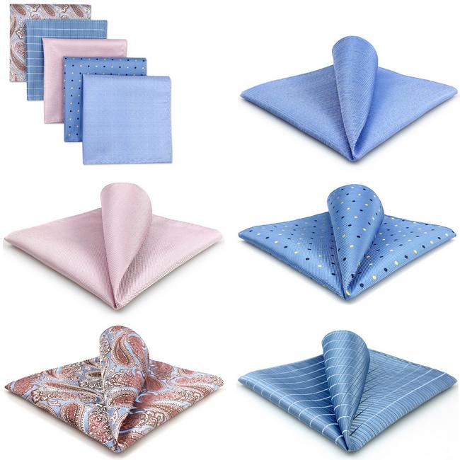 shlax & wing 5 Pieces Assorted Fashion Mens Pocket Square Classic Handkerchiefs Set 2-35 Descuentos del mes
