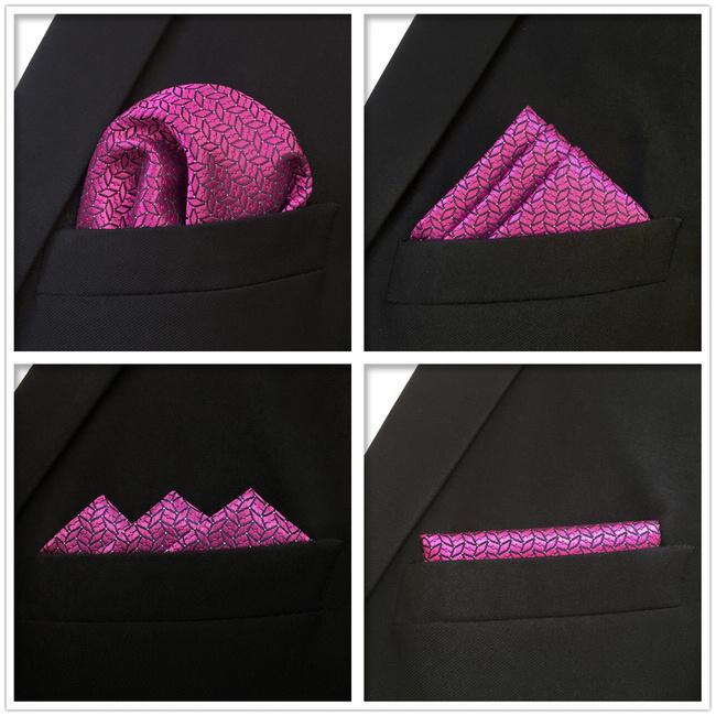 shlax & wing 5 Pieces Assorted Fashion Mens Pocket Square Classic Handkerchiefs Set 2-39 Última moda