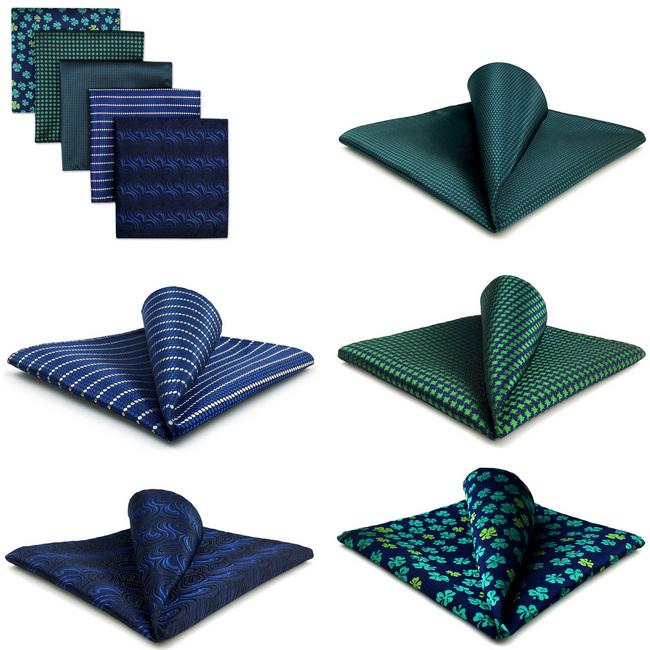 shlax & wing 5 Pieces Assorted Fashion Mens Pocket Square Classic Handkerchiefs Set 2-40 Descuento por venta flash