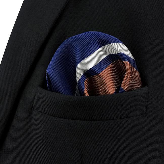 shlax & wing AH59 Multicolor Striped Mens Pocket Square Dress Fashion Classic Handkerchief Ofertas especiales