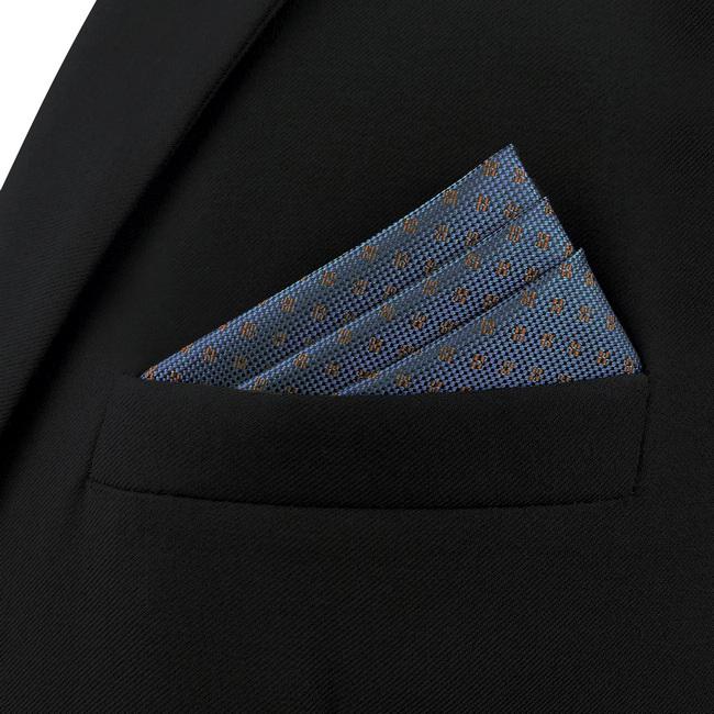 shlax & wing AH60 Navy Blue Dots Mens Pocket Square Party Fashion Business Groom Handkerchief Grandes ahorros