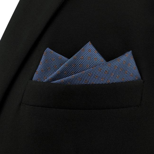 shlax & wing AH60 Navy Blue Dots Mens Pocket Square Party Fashion Business Groom Handkerchief Grandes ahorros