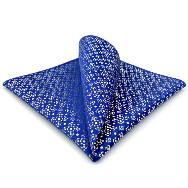 shlax & wing AH63 Royal Blue Floral Mens Pocket Square Party Classic Fashion Business Handkerchief Devoluciones gratuitas