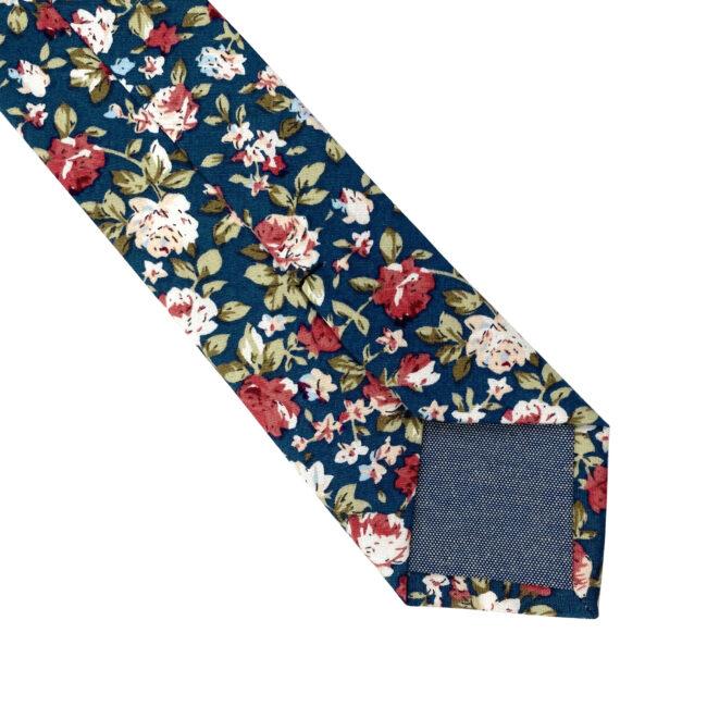 shlax & wing Blue Floral Men’s Skinny Necktie Cotton Fashion 6cm Gift Wedding Party Casual Gravatas En oferta