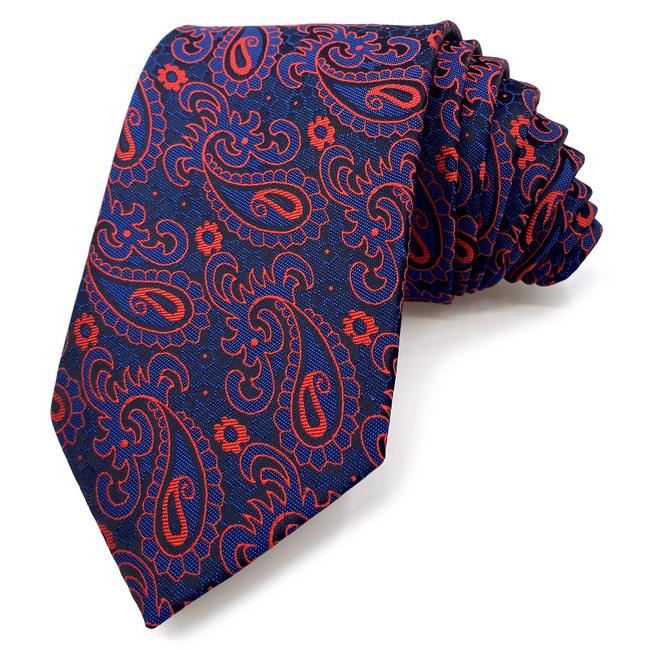 shlax & wing J15 Mens Neckties Navy Blue Red Paisley Wedding Party Fashion 63″ Ties for Male Classic Novelty Rebajas de fábrica