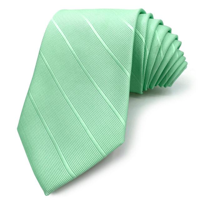 shlax & wing J33 Mint Green Solid Striped Mens Neckties Fashion Business Party Classic Ties Groom Wedding Ventas relámpago