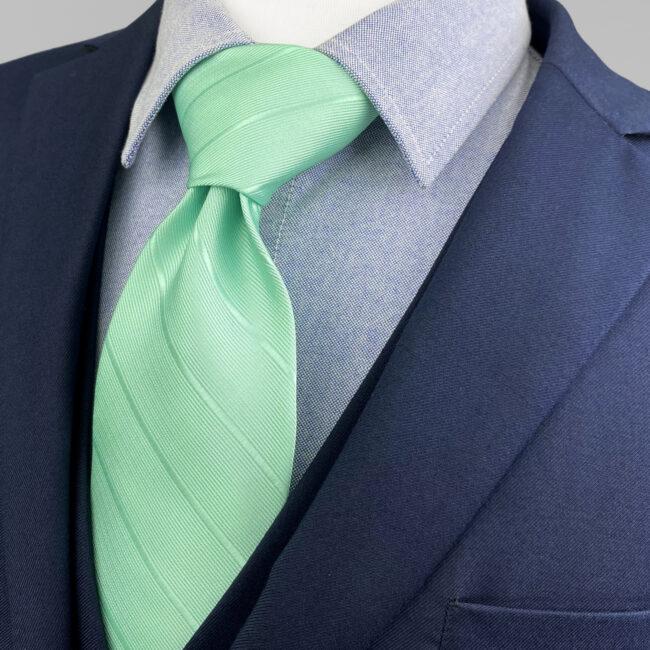 shlax & wing J33 Mint Green Solid Striped Mens Neckties Fashion Business Party Classic Ties Groom Wedding Ventas relámpago
