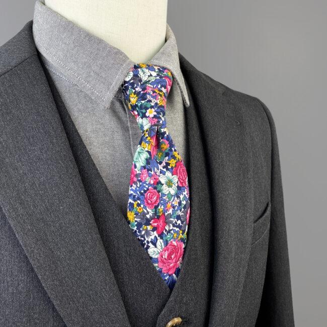shlax & wing Men’s Skinny Necktie Multicolor Floral Fashion Cotton 6cm Gift Wedding Party Casual Gravatas Liquidación