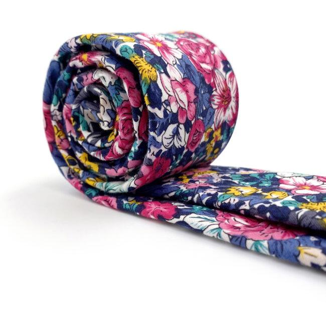 shlax & wing Men’s Skinny Necktie Multicolor Floral Fashion Cotton 6cm Gift Wedding Party Casual Gravatas Liquidación