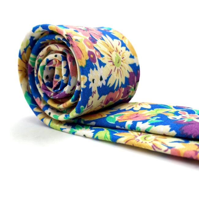 shlax & wing Multicolor Floral Fashion Men’s Skinny Necktie Cotton 6cm Gift Wedding Party Casual Gravatas Mejor oferta