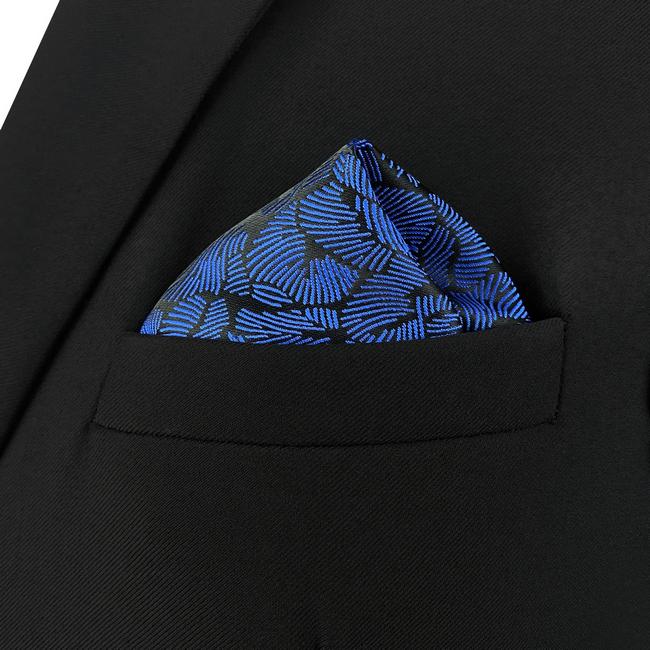 shlax & wing AH75 Blue Pattern Mens Pocket Square Fashion Business Accessory Handkerchief Rebajas top