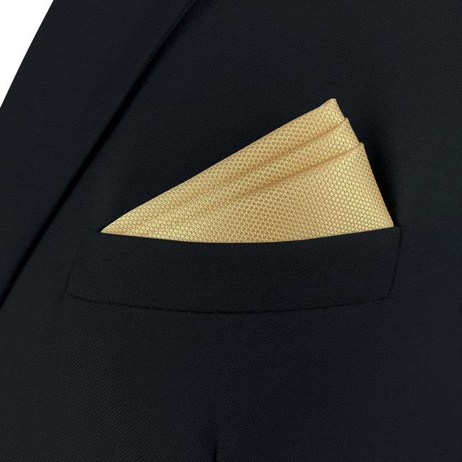 shlax & wing AH80 Light Yellow Solid Mens Pocket Square Fashion Gift Wedding Handkerchief Classic COMPRAR AHORA