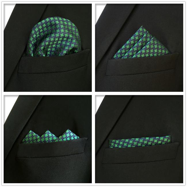 shlax & wing 5 Pieces Assorted Fashion Mens Pocket Square Classic Handkerchiefs Set 2-41 Solo hoy