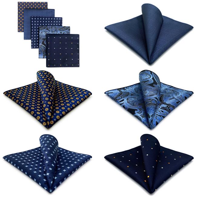 shlax & wing 5 Pieces Assorted Fashion Mens Pocket Square Classic Handkerchiefs Set 2-43 Oferta especial de fábrica
