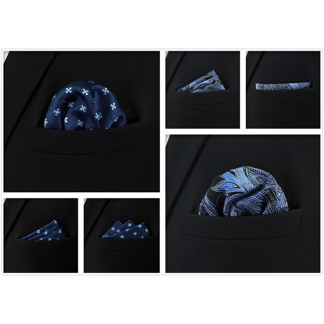 shlax & wing 5 Pieces Assorted Fashion Mens Pocket Square Classic Handkerchiefs Set 2-43 Oferta especial de fábrica