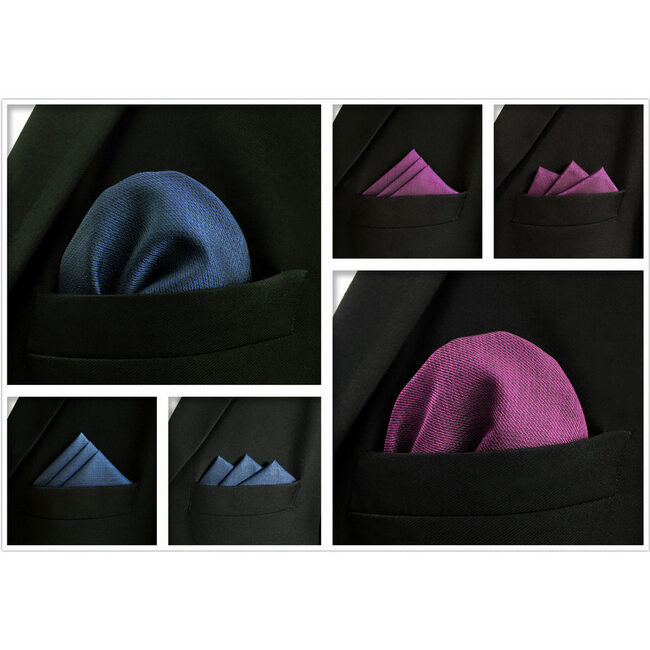 shlax & wing 5 Pieces Assorted Fashion Mens Pocket Square Classic Handkerchiefs Set 15 Solo queda un día
