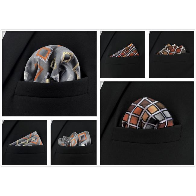 shlax & wing 5 Pieces Assorted Fashion Mens Pocket Square Classic Handkerchiefs Set 2-80 Envío internacional gratuito