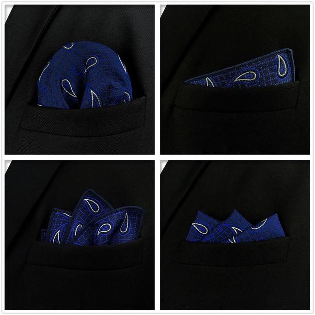 shlax & wing 5 Pieces Assorted Fashion Mens Pocket Square Classic Handkerchiefs Set 62 Tienda de fábrica