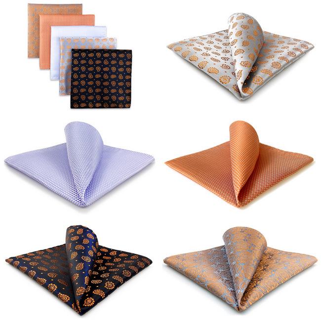 shlax & wing 5 Pieces Assorted Fashion Mens Pocket Square Classic Handkerchiefs Set 2-71 Ahorra y exporta