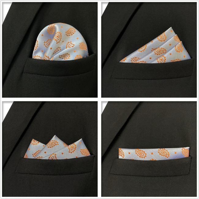 shlax & wing 5 Pieces Assorted Fashion Mens Pocket Square Classic Handkerchiefs Set 2-71 Ahorra y exporta