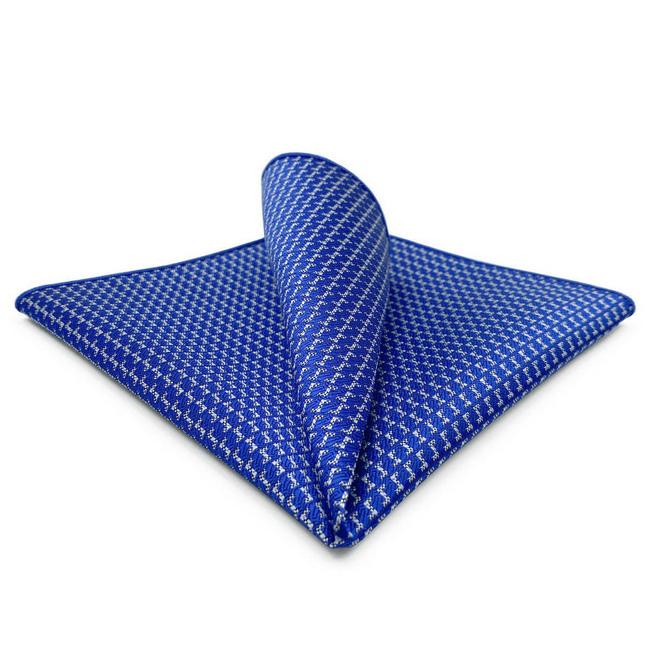 shlax & wing BH35 Blue Houndstooth Mens Pocket Square Business Acceossories Ofertas de temporada