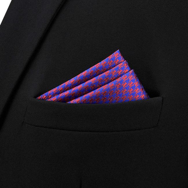 shlax & wing BH44 Multicolor Houndstooth Mens Pocket Square Business Classic Grandes ahorros