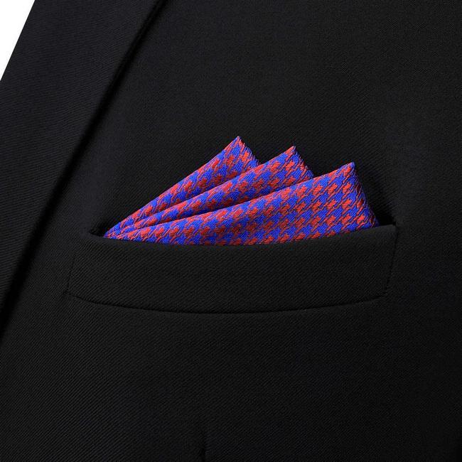 shlax & wing BH44 Multicolor Houndstooth Mens Pocket Square Business Classic Grandes ahorros