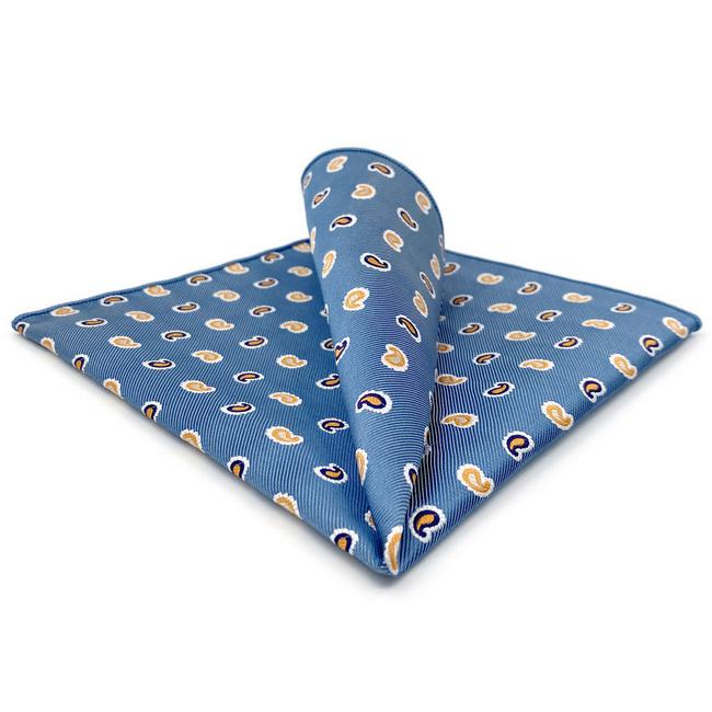 shlax & wing BH48 Royal Blue Paisley Mens Pocket Square Business Wedding Handkerchief Groom Precio ultrabajo