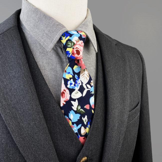 shlax & wing Multicolor Floral Men’s Skinny Necktie Fashion Cotton 6cm Gift Wedding Party Casual Gravatas En línea