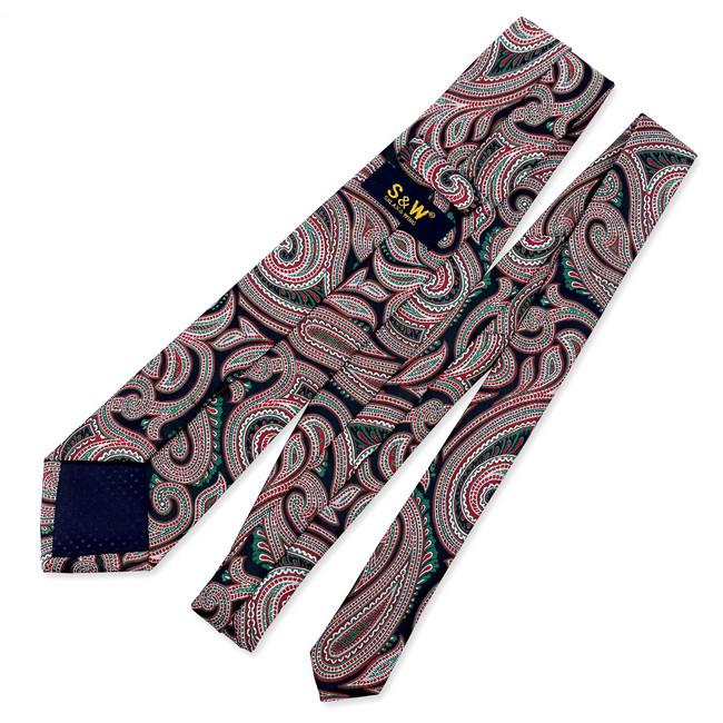 shlax & wing D8 Paisley Multicolor Mens Necktie Silk Wedding Classic Extra long size 63″ Brand New Fashion Ties for male Hanky Gran oferta