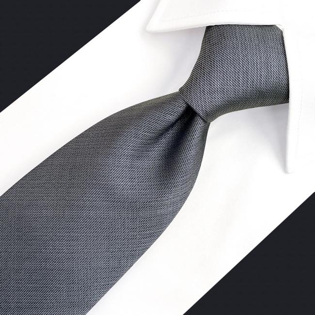 shlax & wing C20 Gray Solid Silk Mens Necktie Fashion Wedding Acceossories Hanky Brand New extra long size Ties for male Rebajas baratas